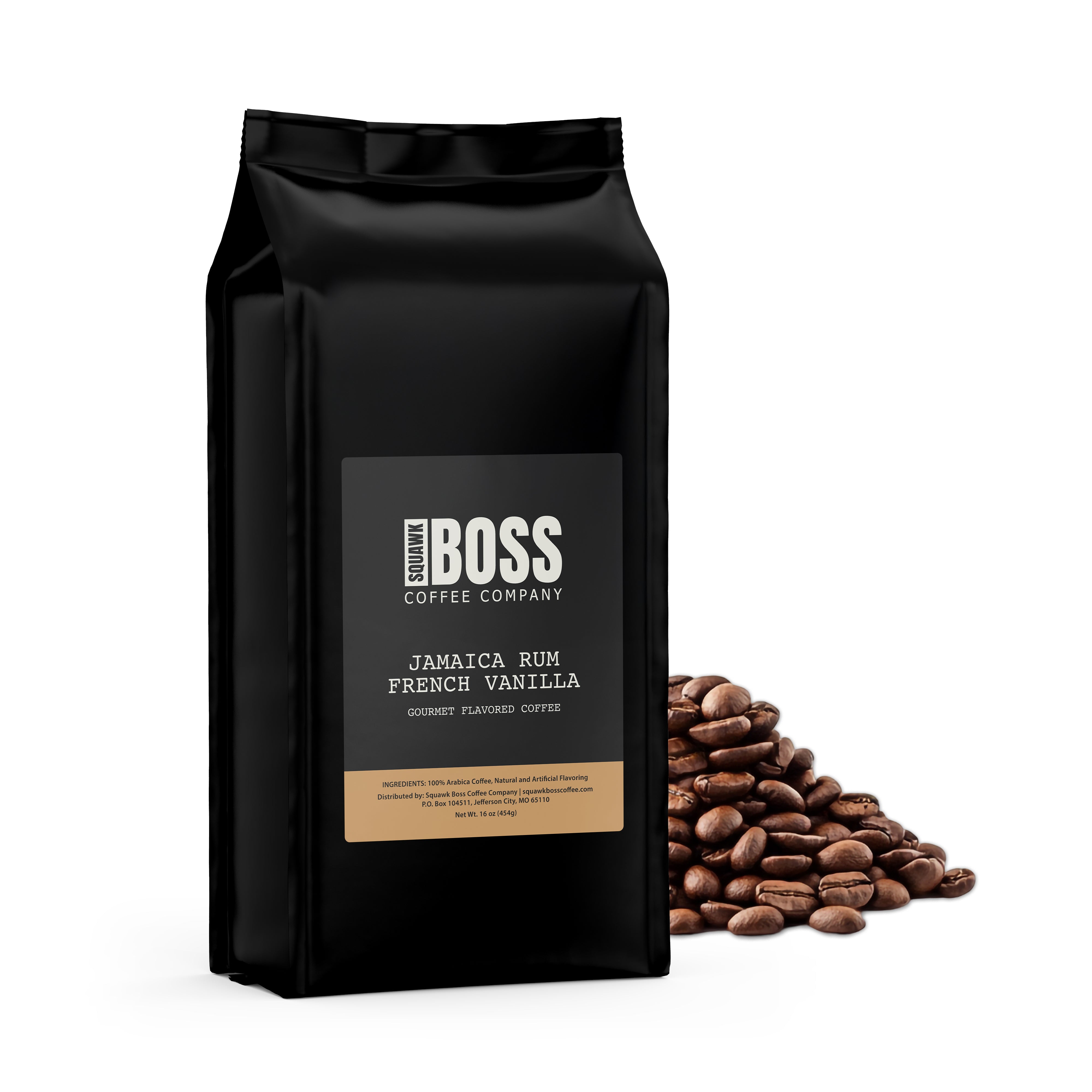 Jamaica Rum French Vanilla - 16 oz Bag – Squawk Boss Coffee Company