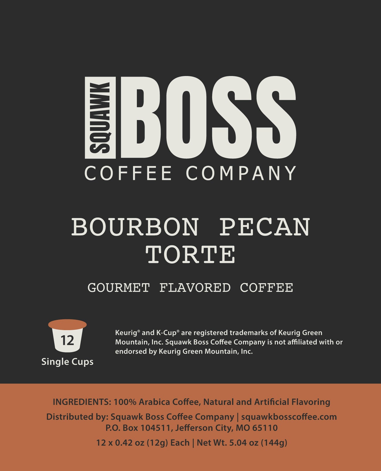 Bourbon Pecan Torte - Single Cup